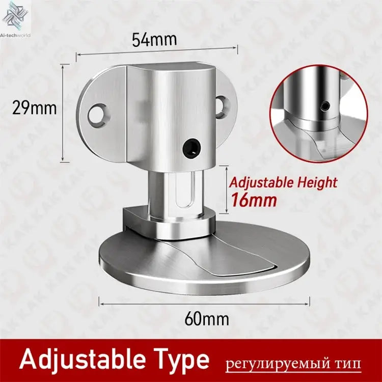 KAK Adjustable Door Stop Punch-free Magnetic Door Stopper Zinc Alloy Anti-collision Door Holder Hidden Doorstop Door Hardware Ai-TechWorld 