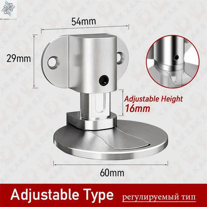 KAK Adjustable Door Stop Punch-free Magnetic Door Stopper Zinc Alloy Anti-collision Door Holder Hidden Doorstop Door Hardware Ai-TechWorld 