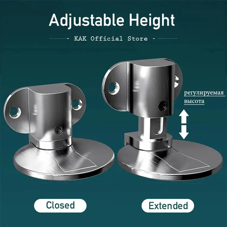 KAK Adjustable Door Stop Punch-free Magnetic Door Stopper Zinc Alloy Anti-collision Door Holder Hidden Doorstop Door Hardware Ai-TechWorld 