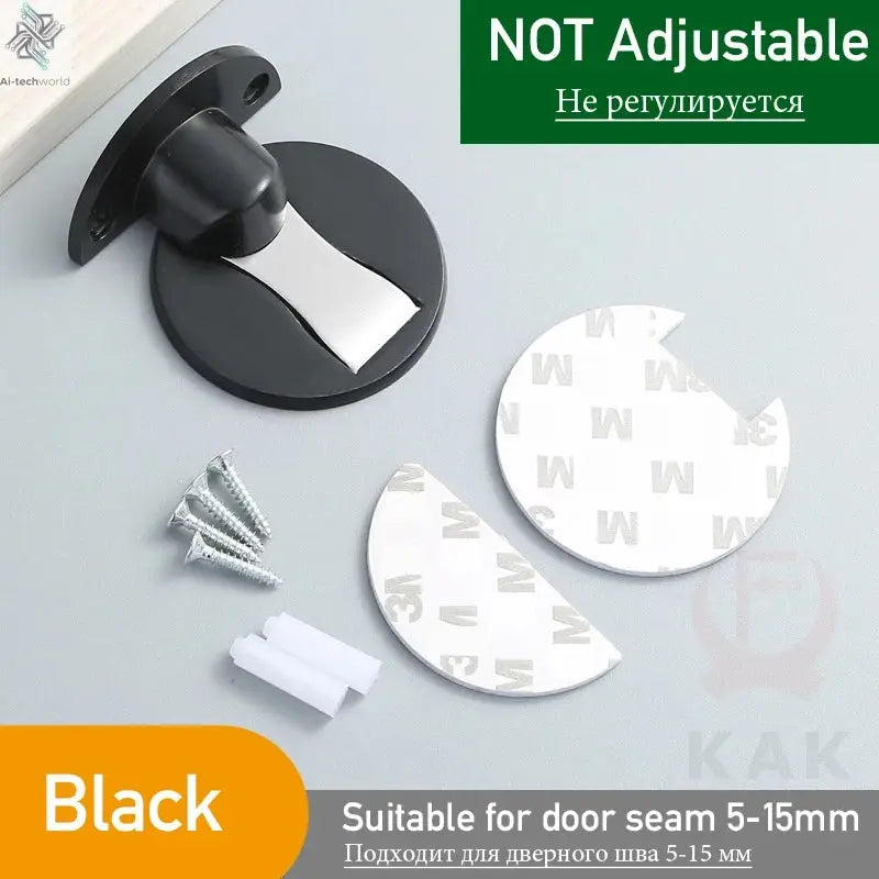 KAK Adjustable Door Stop Punch-free Magnetic Door Stopper Zinc Alloy Anti-collision Door Holder Hidden Doorstop Door Hardware Ai-TechWorld 