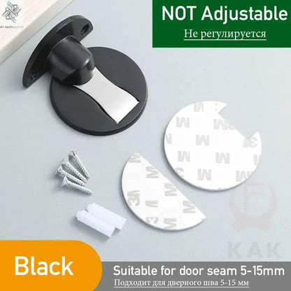 KAK Adjustable Door Stop Punch-free Magnetic Door Stopper Zinc Alloy Anti-collision Door Holder Hidden Doorstop Door Hardware Ai-TechWorld 