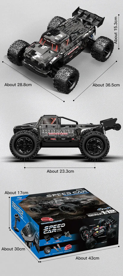 KF16 1:12 High Speed Drift Racing 70KM/H Brushless Motor 4WD 3S 3200mah RC Off Road Car Monster Trucks Toys for For Kids Gifts Ai-TechWorld 