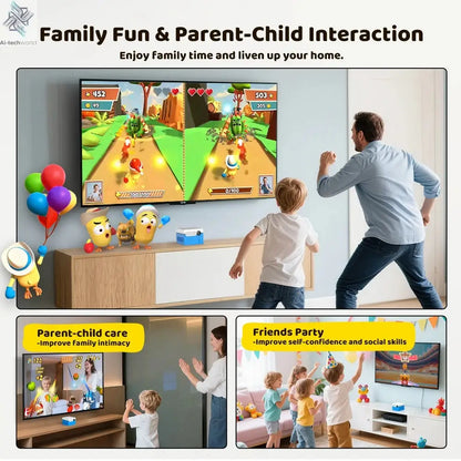 KINHANK MotionX Video Game Console for Kids & Families Ongoing Updates Kids Toy Active Play System Indoor Physical Activity Ai-TechWorld 