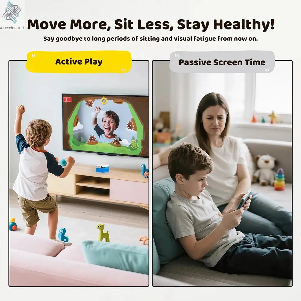 KINHANK MotionX Video Game Console for Kids & Families Ongoing Updates Kids Toy Active Play System Indoor Physical Activity Ai-TechWorld 