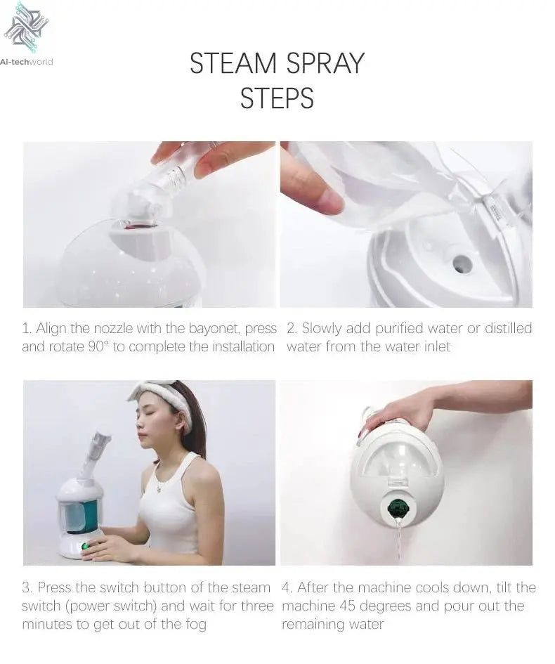 KSKIN Custom Hot Sale Face Mist Spray Portable Facial Steamer For Face Professional Ionic Facial Steamer - Ai - TechWorld
