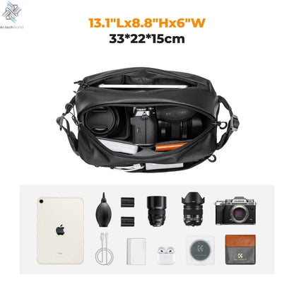 K&F CONCEPT 10L Camera Shoulder Bag for Digital Canon/Nikon/Sony/DJI Drone Lightweight Travel Photography Sling Bag Carry Pouchs Ai-TechWorld 