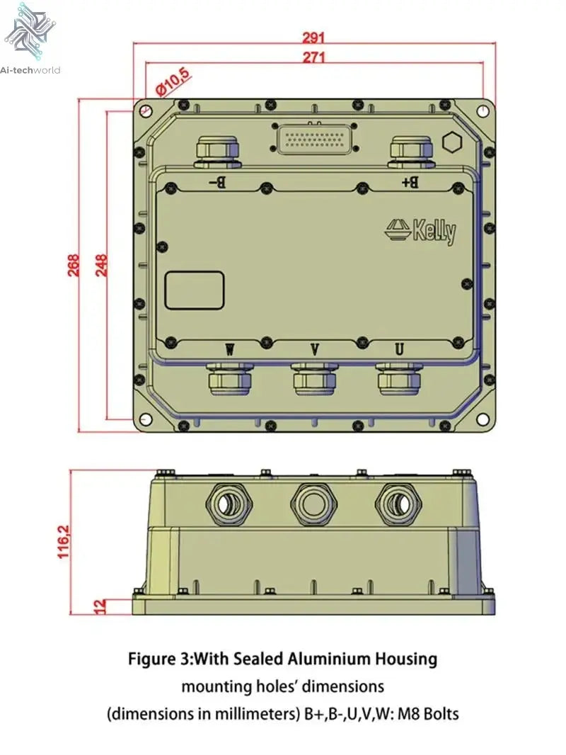 Kelly KAC 8080N High Power Opto-Isolated Motor Controllers (72V-168V) (300A-1200A) 72V 82V 96V 110V 144V 168V Ai-TechWorld