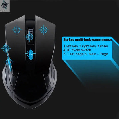 Keyboard Mouse Combos Waterproof Multimedia 2.4GHz Wireless Gaming Keyboard USB Cordless Mous NK-Shopping Ai-TechWorld 
