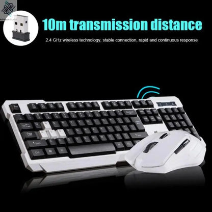 Keyboard Mouse Combos Waterproof Multimedia 2.4GHz Wireless Gaming Keyboard USB Cordless Mous NK-Shopping Ai-TechWorld 