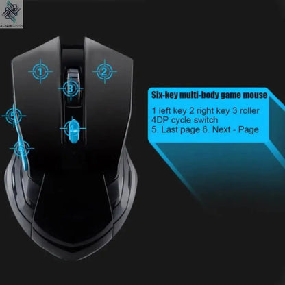 Keyboard Mouse Combos Waterproof Multimedia 2.4GHz Wireless Gaming Keyboard USB Cordless Mous NK-Shopping Ai-TechWorld 