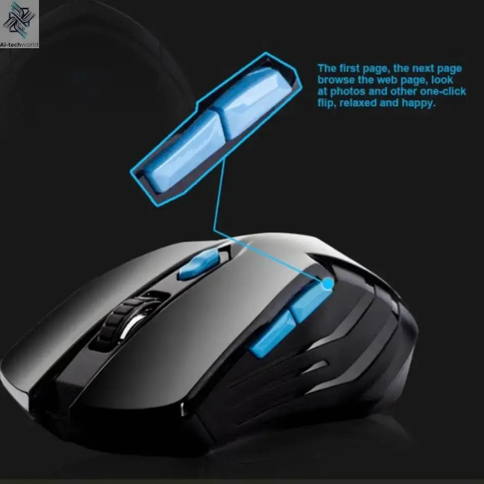 Keyboard Mouse Combos Waterproof Multimedia 2.4GHz Wireless Gaming Keyboard USB Cordless Mous NK-Shopping Ai-TechWorld 