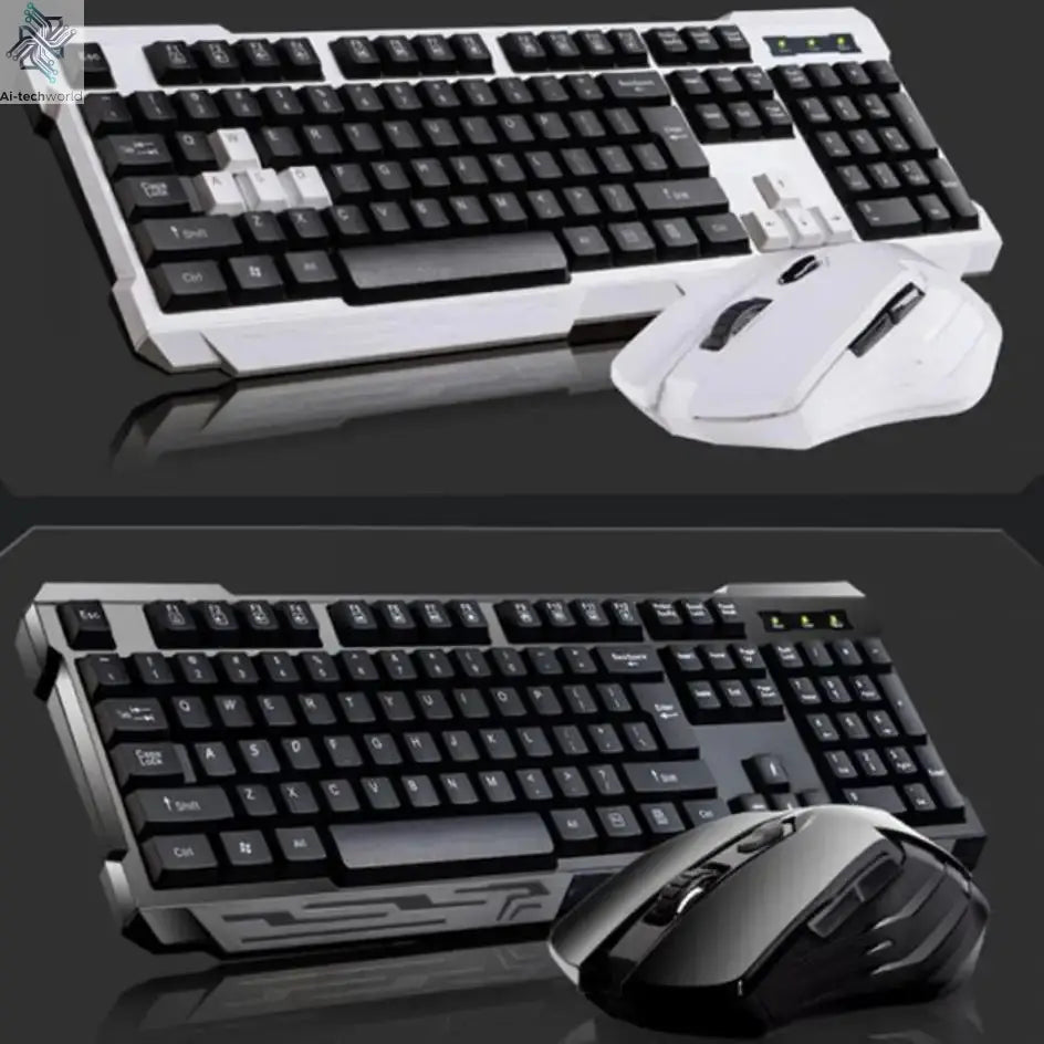 Keyboard Mouse Combos Waterproof Multimedia 2.4GHz Wireless Gaming Keyboard USB Cordless Mous NK-Shopping Ai-TechWorld 