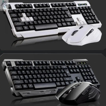 Keyboard Mouse Combos Waterproof Multimedia 2.4GHz Wireless Gaming Keyboard USB Cordless Mous NK-Shopping Ai-TechWorld 