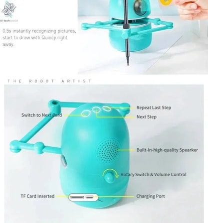 Kids Innovative Drawing Robot Technology Automatic Painting Learning Art Training Machine Intelligece Toys Quincy Robot Artist - Ai - TechWorld