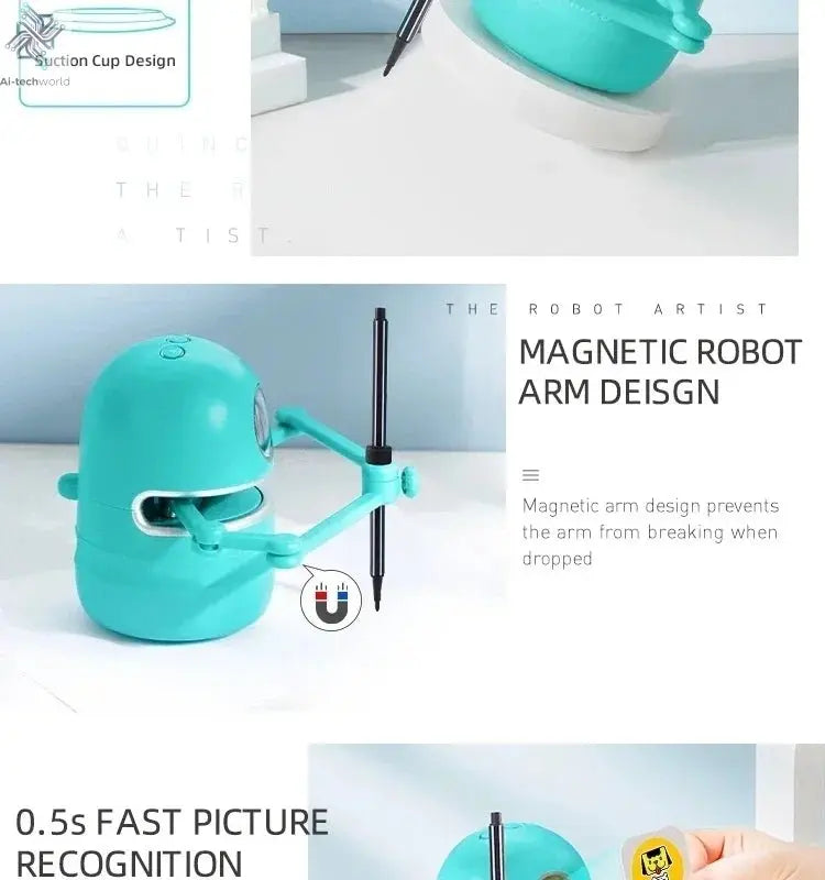 Kids Innovative Drawing Robot Technology Automatic Painting Learning Art Training Machine Intelligece Toys Quincy Robot Artist - Ai - TechWorld