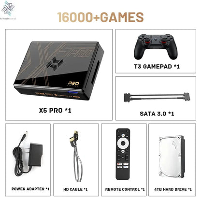 Kinhank Retro Video Game Consoles Super Console X5 PRO Plug and Play 4T with 16000 Games for PS2/WII/SS/DC/N64 Ai-TechWorld 