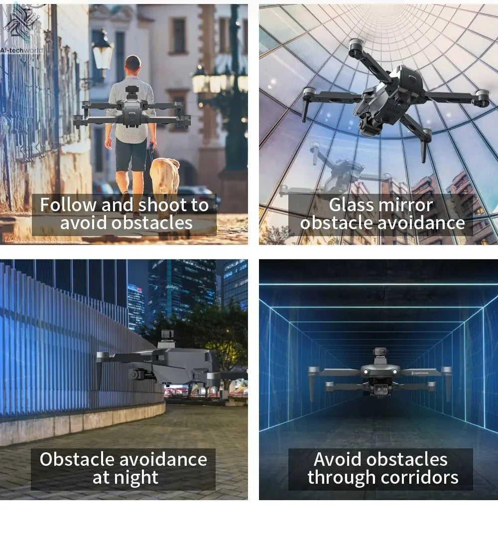 L600 PRO MAX GPS Drone Professional 4K 3-Axis PTZ HD Dual Camera Obstacle Avoidance Brushless Motor 5G WIFI RC Quadcopter Toys Ai-TechWorld