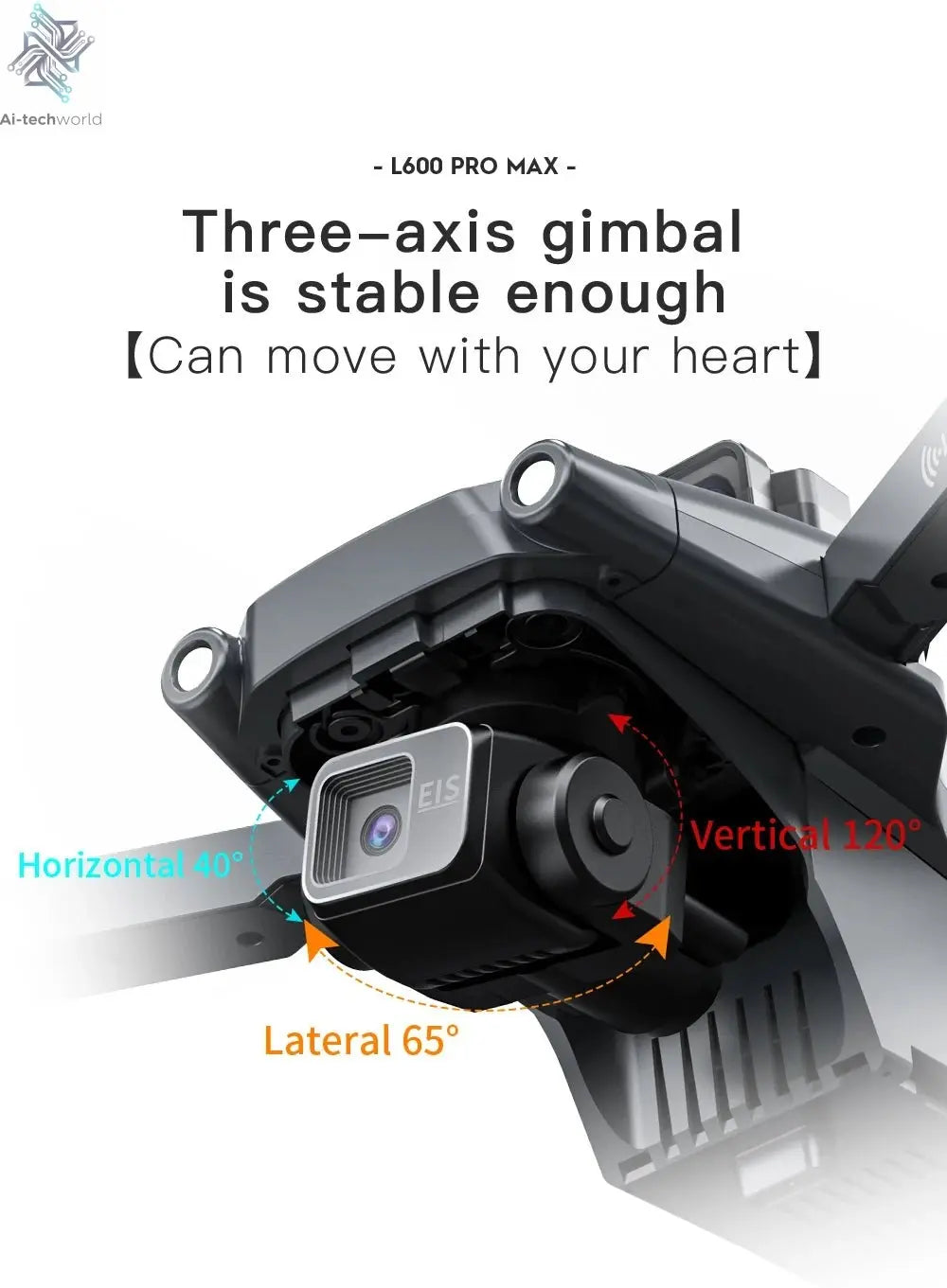 L600 PRO MAX GPS Drone Professional 4K 3-Axis PTZ HD Dual Camera Obstacle Avoidance Brushless Motor 5G WIFI RC Quadcopter Toys Ai-TechWorld