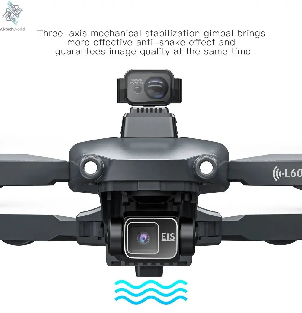 L600 PRO MAX GPS Drone Professional 4K 3-Axis PTZ HD Dual Camera Obstacle Avoidance Brushless Motor 5G WIFI RC Quadcopter Toys Ai-TechWorld