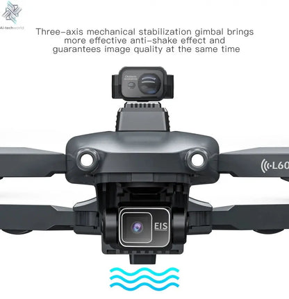 L600 PRO MAX GPS Drone Professional 4K 3-Axis PTZ HD Dual Camera Obstacle Avoidance Brushless Motor 5G WIFI RC Quadcopter Toys Ai-TechWorld