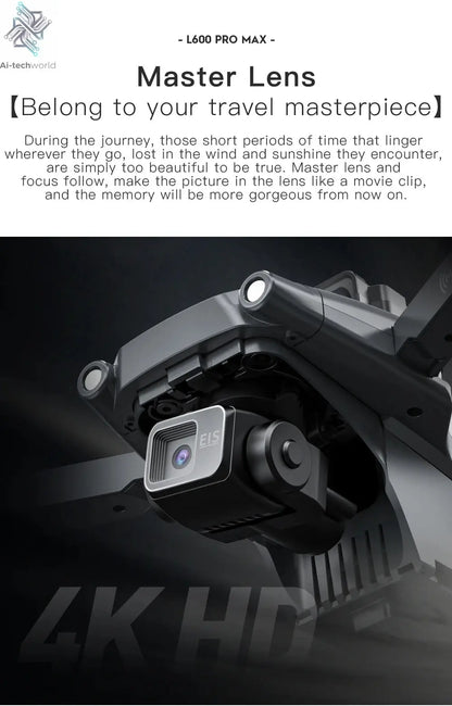 L600 PRO MAX GPS Drone Professional 4K 3-Axis PTZ HD Dual Camera Obstacle Avoidance Brushless Motor 5G WIFI RC Quadcopter Toys Ai-TechWorld