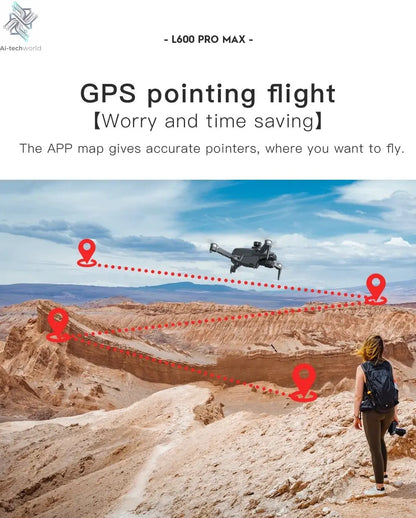 L600 PRO MAX GPS Drone Professional 4K 3-Axis PTZ HD Dual Camera Obstacle Avoidance Brushless Motor 5G WIFI RC Quadcopter Toys Ai-TechWorld