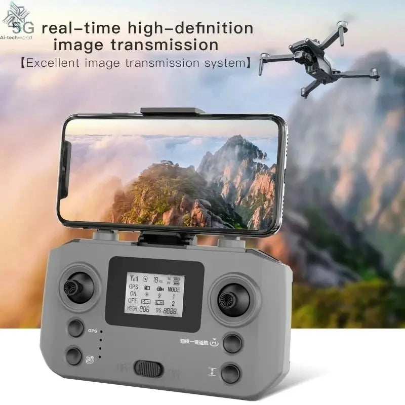 L600 PRO MAX GPS Drone Professional 4K 3 - Axis PTZ HD Dual Camera Obstacle Avoidance Brushless Motor 5G WIFI RC Quadcopter Toys - ai - techworld