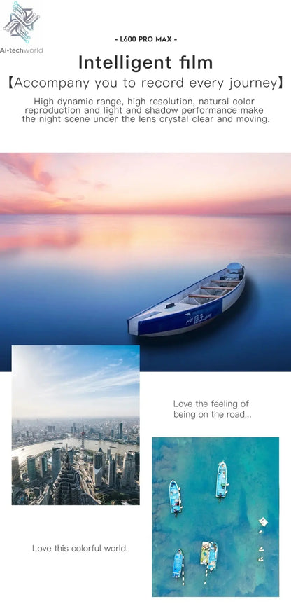 L600 PRO MAX GPS Drone Professional 4K 3-Axis PTZ HD Dual Camera Obstacle Avoidance Brushless Motor 5G WIFI RC Quadcopter Toys Ai-TechWorld
