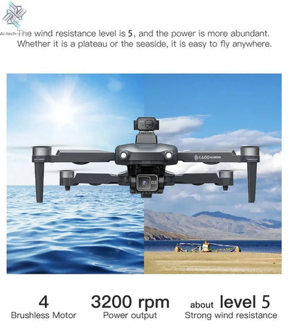L600 PRO MAX GPS Drone Professional 4K 3-Axis PTZ HD Dual Camera Obstacle Avoidance Brushless Motor 5G WIFI RC Quadcopter Toys Ai-TechWorld