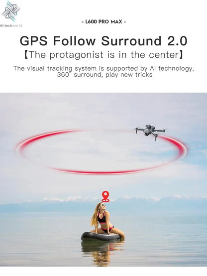 L600 PRO MAX GPS Drone Professional 4K 3-Axis PTZ HD Dual Camera Obstacle Avoidance Brushless Motor 5G WIFI RC Quadcopter Toys Ai-TechWorld