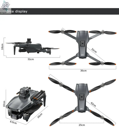 L600 PRO MAX GPS Drone Professional 4K 3-Axis PTZ HD Dual Camera Obstacle Avoidance Brushless Motor 5G WIFI RC Quadcopter Toys Ai-TechWorld