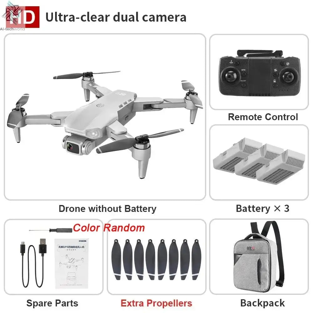 L900 Pro GPS Drone 4K Professional HD Dual Camera 5G Wifi Photography Brushless Foldable Quadcopter RC Distance 1.2KM Drones Toy Ai-TechWorld 