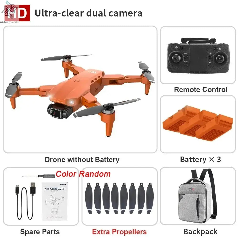 L900 Pro GPS Drone 4K Professional HD Dual Camera 5G Wifi Photography Brushless Foldable Quadcopter RC Distance 1.2KM Drones Toy Ai-TechWorld 