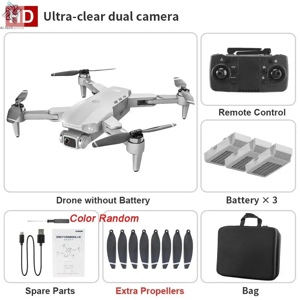 L900 Pro GPS Drone 4K Professional HD Dual Camera 5G Wifi Photography Brushless Foldable Quadcopter RC Distance 1.2KM Drones Toy Ai-TechWorld 