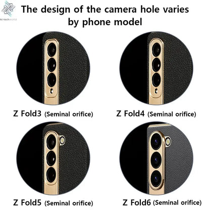 LANGSIDI Brand Luxury Genuine Leather Shockproof Case for Samsung Galaxy Z Fold 3 4 5 6 7 Magnetic Hinge Protective Stand Cover Ai-TechWorld 