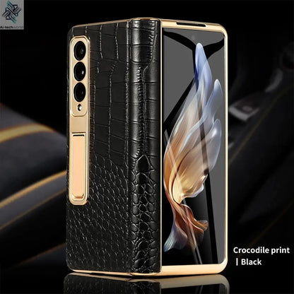 LANGSIDI Brand Luxury Genuine Leather Shockproof Case for Samsung Galaxy Z Fold 3 4 5 6 7 Magnetic Hinge Protective Stand Cover Ai-TechWorld 