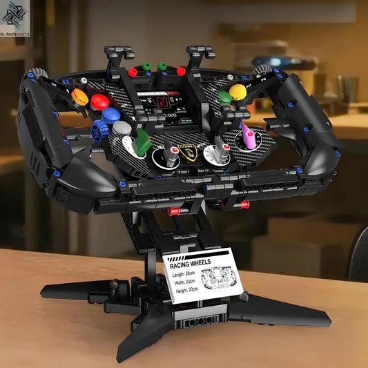 LBN Formula racing car Steering wheel Building blocks Technology Machinery MOC Sports car assembly model Phone holder Creative Ai-TechWorld 