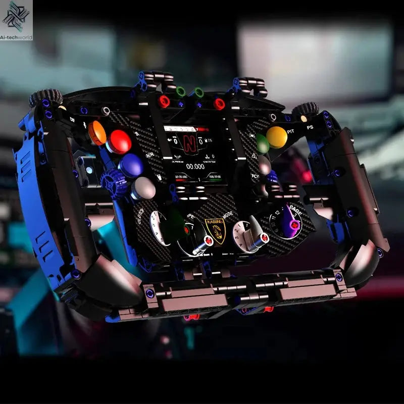 LBN Formula racing car Steering wheel Building blocks Technology Machinery MOC Sports car assembly model Phone holder Creative Ai-TechWorld 