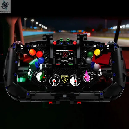 LBN Formula racing car Steering wheel Building blocks Technology Machinery MOC Sports car assembly model Phone holder Creative Ai-TechWorld 