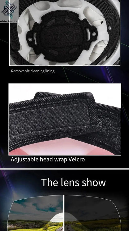 LED Motorcycle Helmet with Double Visor - Rechargeable Moped & Electric Scooter Safety Light Ai-TechWorld