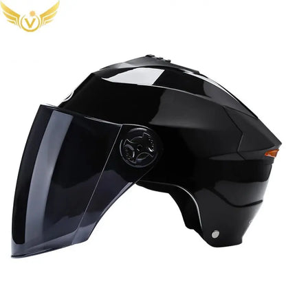 LED Motorcycle Helmet with Double Visor - Rechargeable Moped & Electric Scooter Safety Light Ai-TechWorld