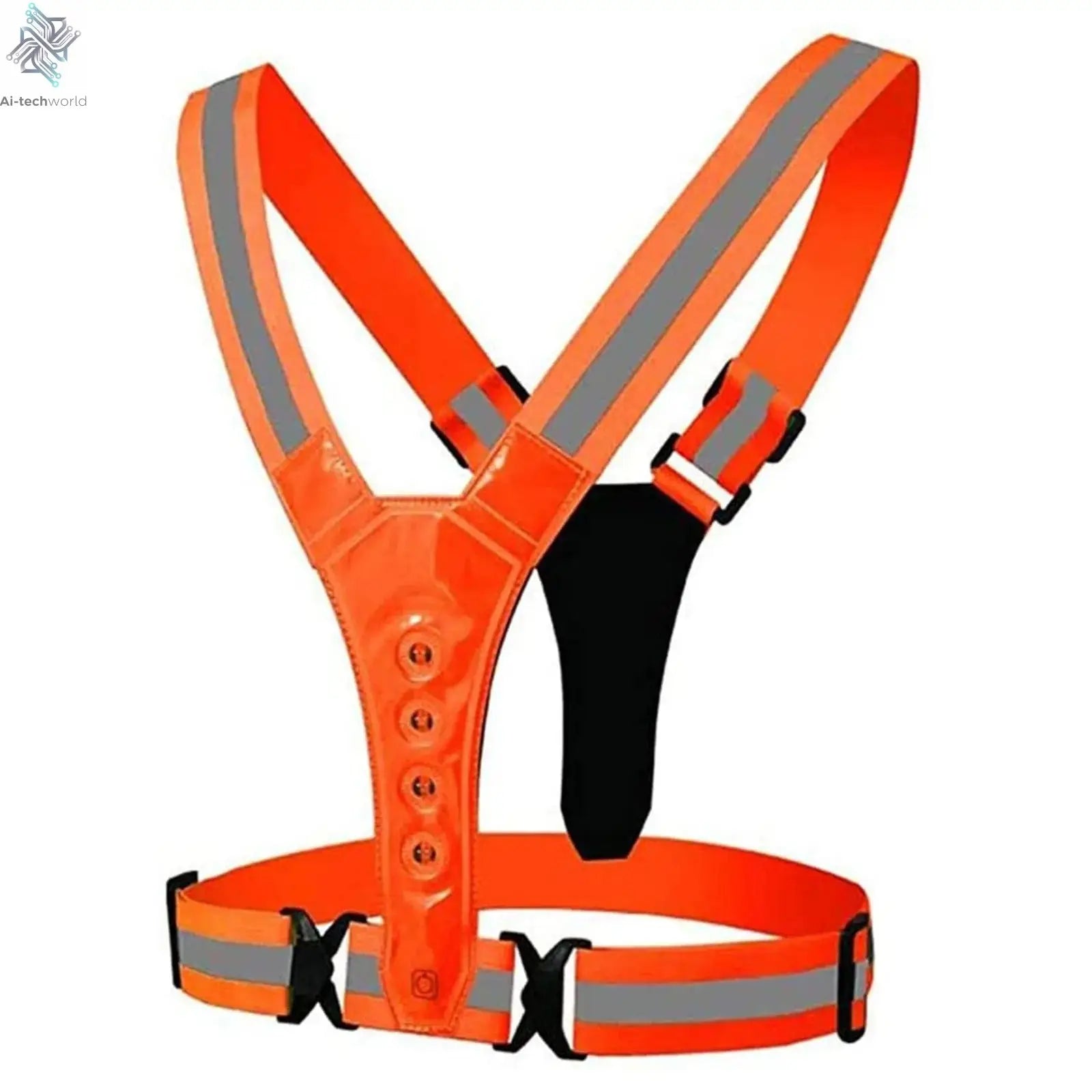 LED Reflective Running Vest LED Cycling Security Vest Adjustable Elastic Band Night Running Security Vest for Kids Adults Vest Ai-TechWorld 