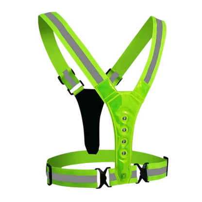 LED Reflective Running Vest LED Cycling Security Vest Adjustable Elastic Band Night Running Security Vest for Kids Adults Vest Ai-TechWorld 