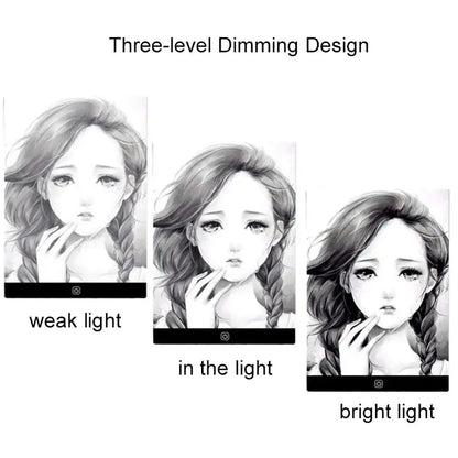 LED photocopying table drawing board children's light-transmitting copying table brightness adjustable night light notepad toy Ai-TechWorld 
