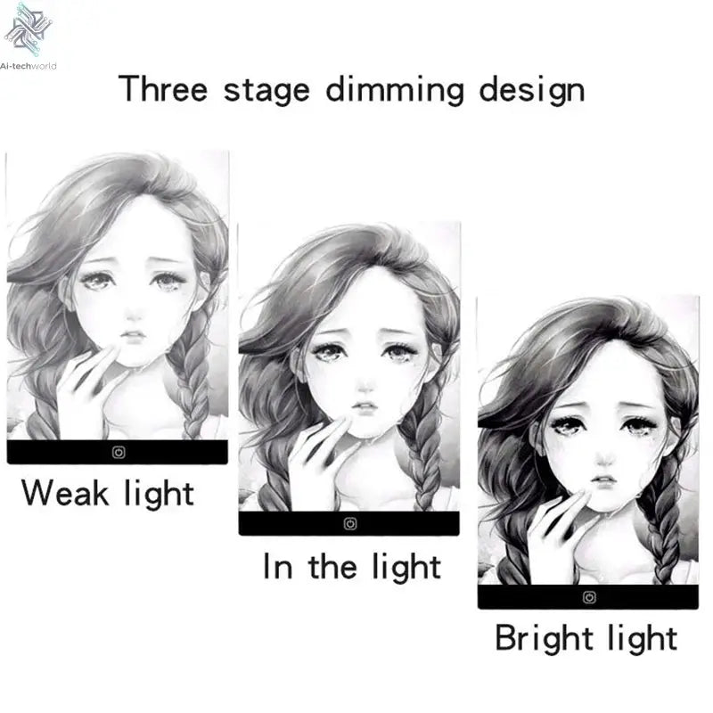LED photocopying table drawing board children's light-transmitting copying table brightness adjustable night light notepad toy Ai-TechWorld 