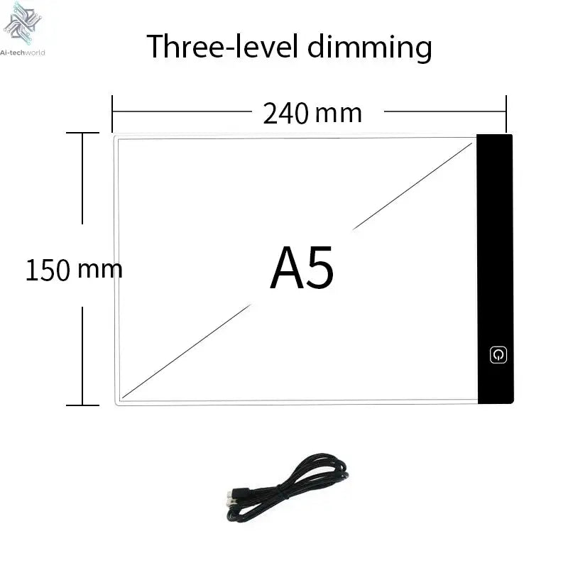 LED photocopying table drawing board children's light-transmitting copying table brightness adjustable night light notepad toy Ai-TechWorld 