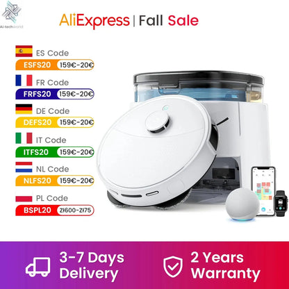 LEFANT M3 M3L Robot Vacuum Cleaner with Mapping, 12000Pa Suction Ai-TechWorld 