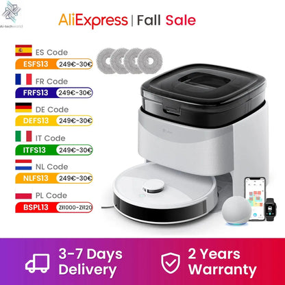 LEFANT M3 M3L Robot Vacuum Cleaner with Mapping, 12000Pa Suction Ai-TechWorld 