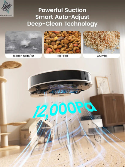 LEFANT M3 M3L Robot Vacuum Cleaner with Mapping, 12000Pa Suction Ai-TechWorld 