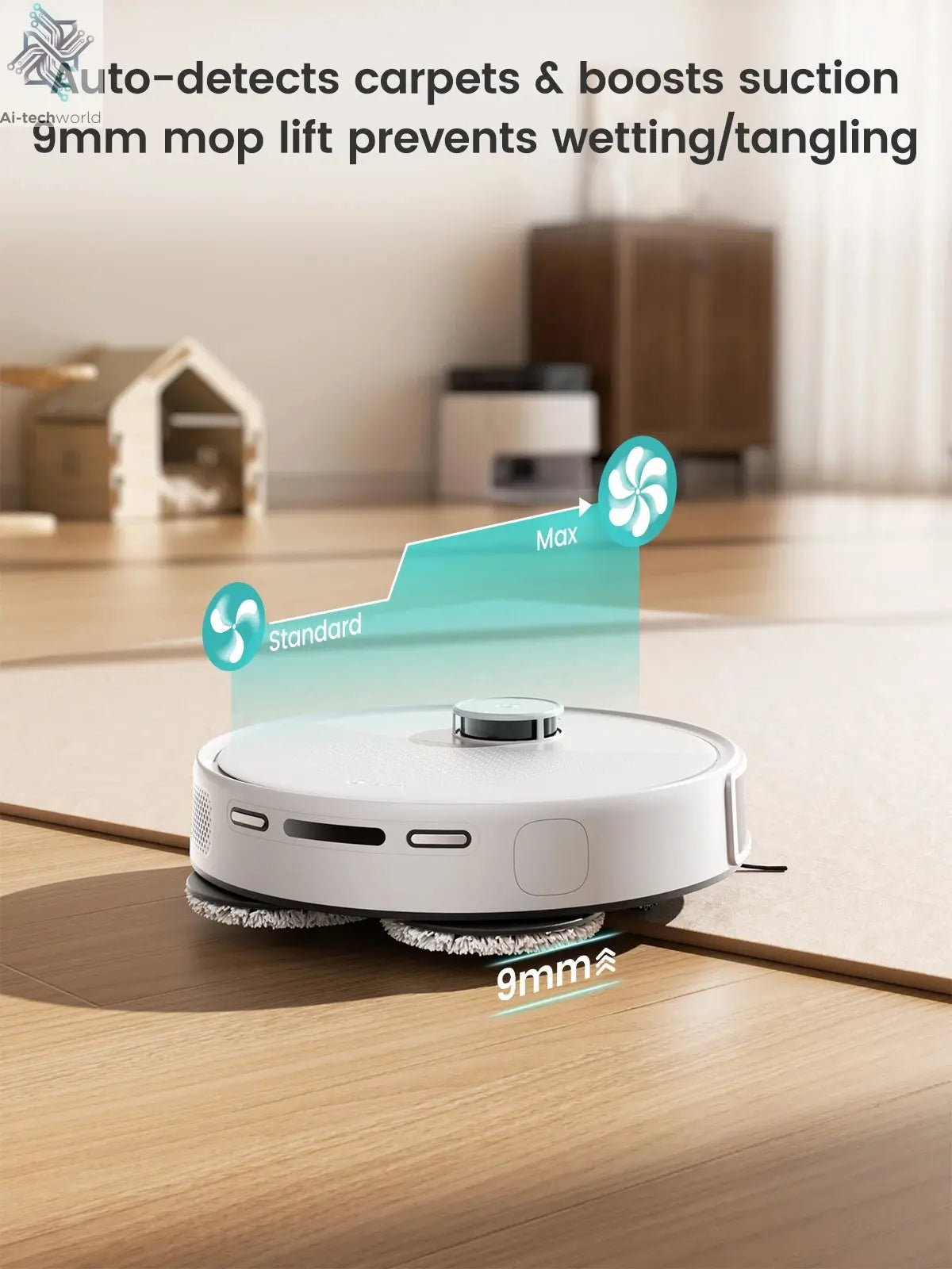 LEFANT M3 M3L Robot Vacuum Cleaner with Mapping, 12000Pa Suction Ai-TechWorld 
